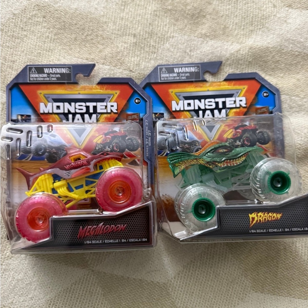 Monster Jam Red Meg and Ghost Dragon